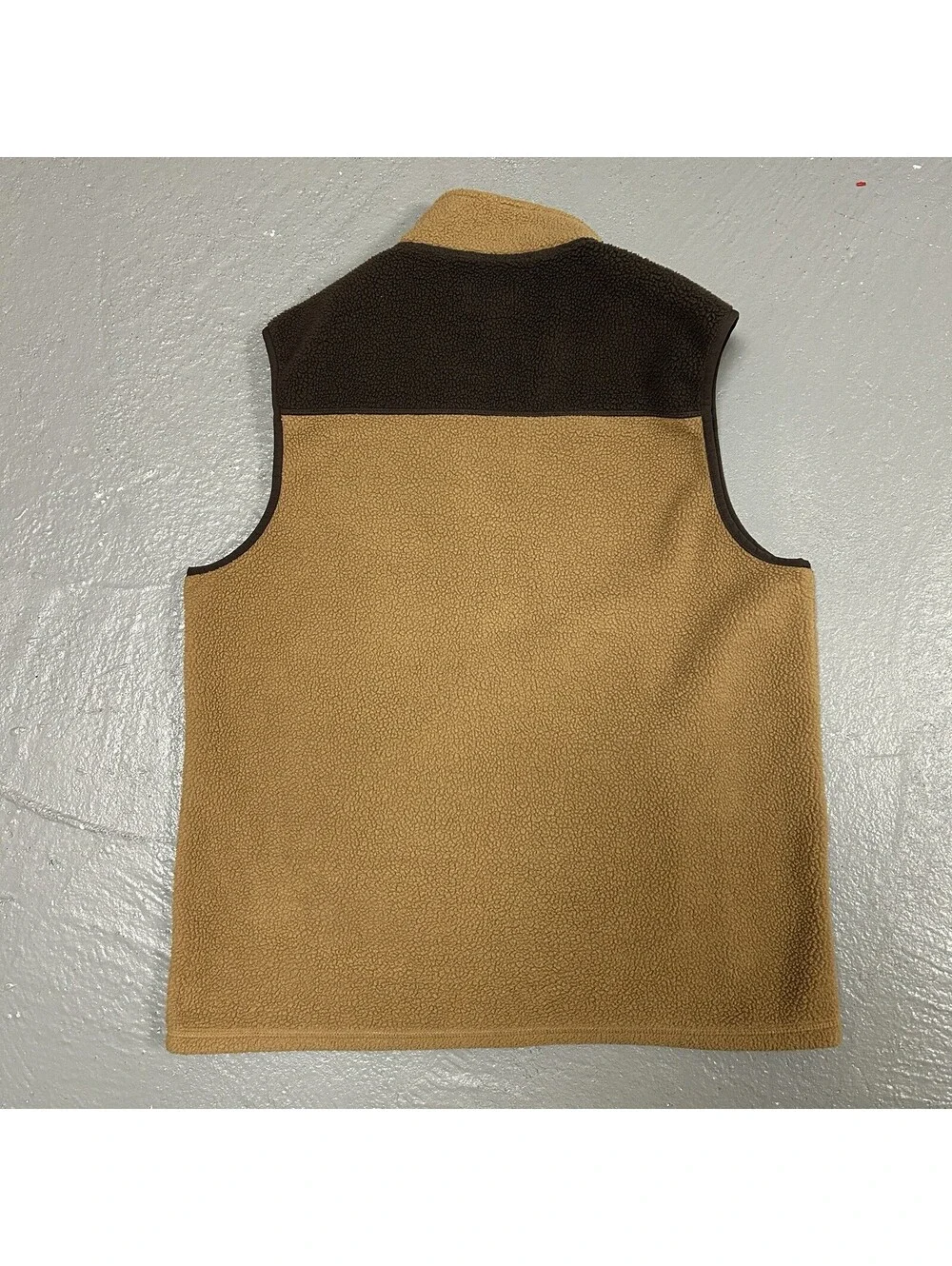 G.H. Bass & Co Sherpa Fleece Explorer Vest Mens Brown Tan Size L